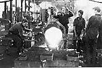 pouring the iron